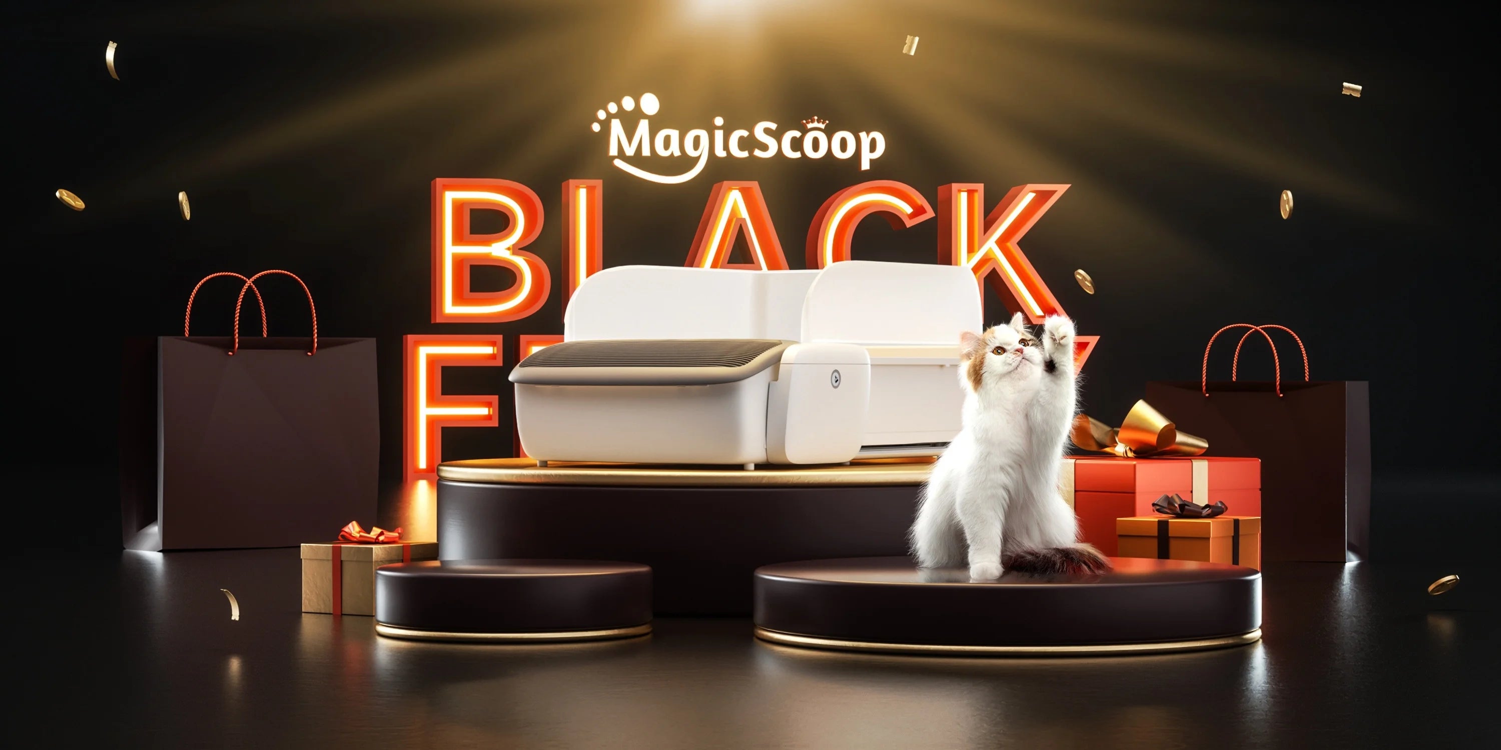 Self Cleaning Automatic Cat Litter Box Robot Open Top Large Capacity App Control Anti Pinch Odor Free Waste System MultiCat Free