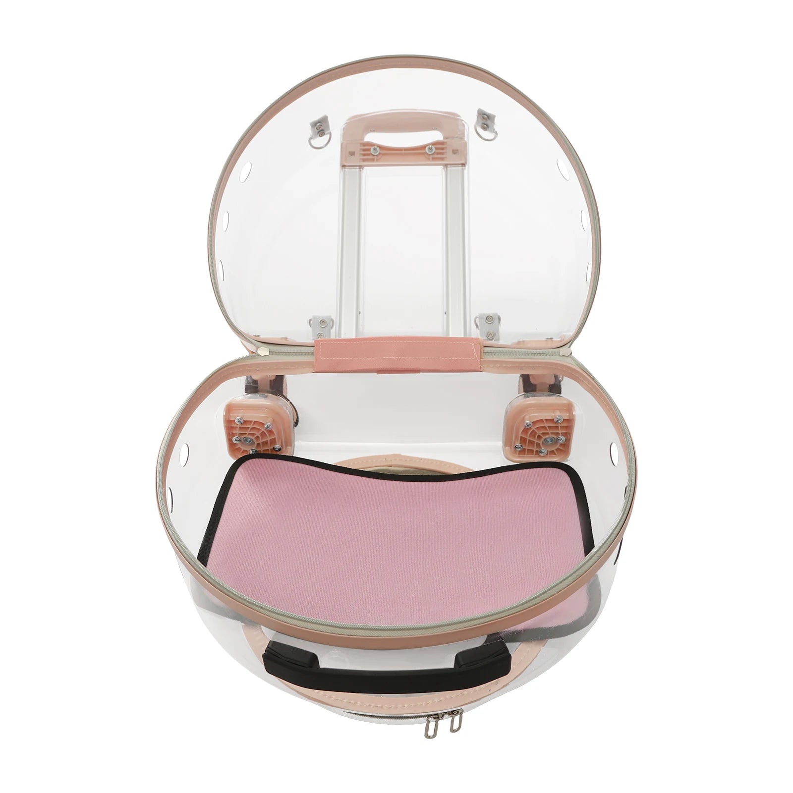 Breathable waterproof, Adjustable Cat Carrier with Rolling Wheels for cats weighing up to 19.84 lbs