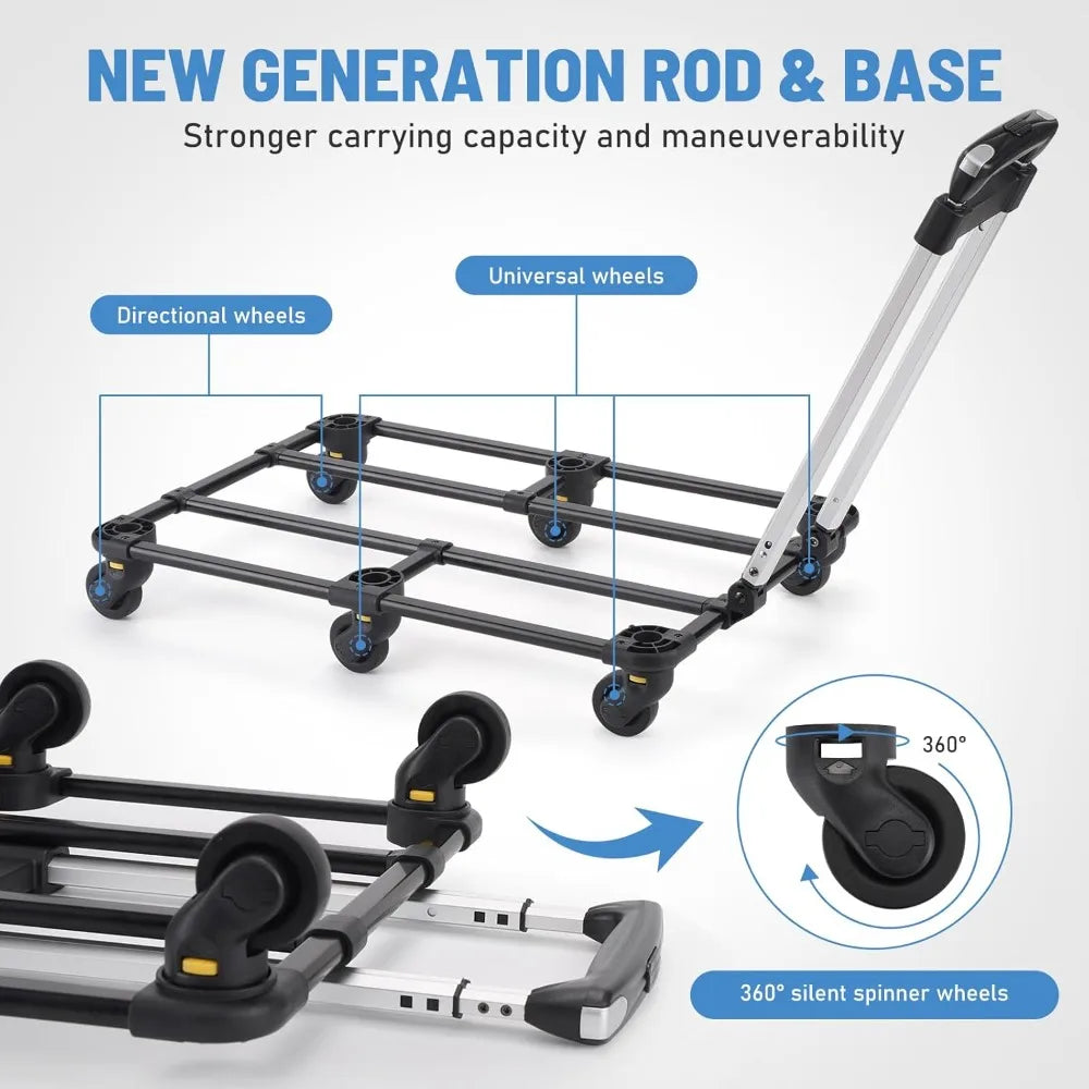 Double Pet Carrier with Wheels for Small Dogs and All-Breed Cats, Rolling Carrier for 2 Cats, Supports up to 40 Lbs