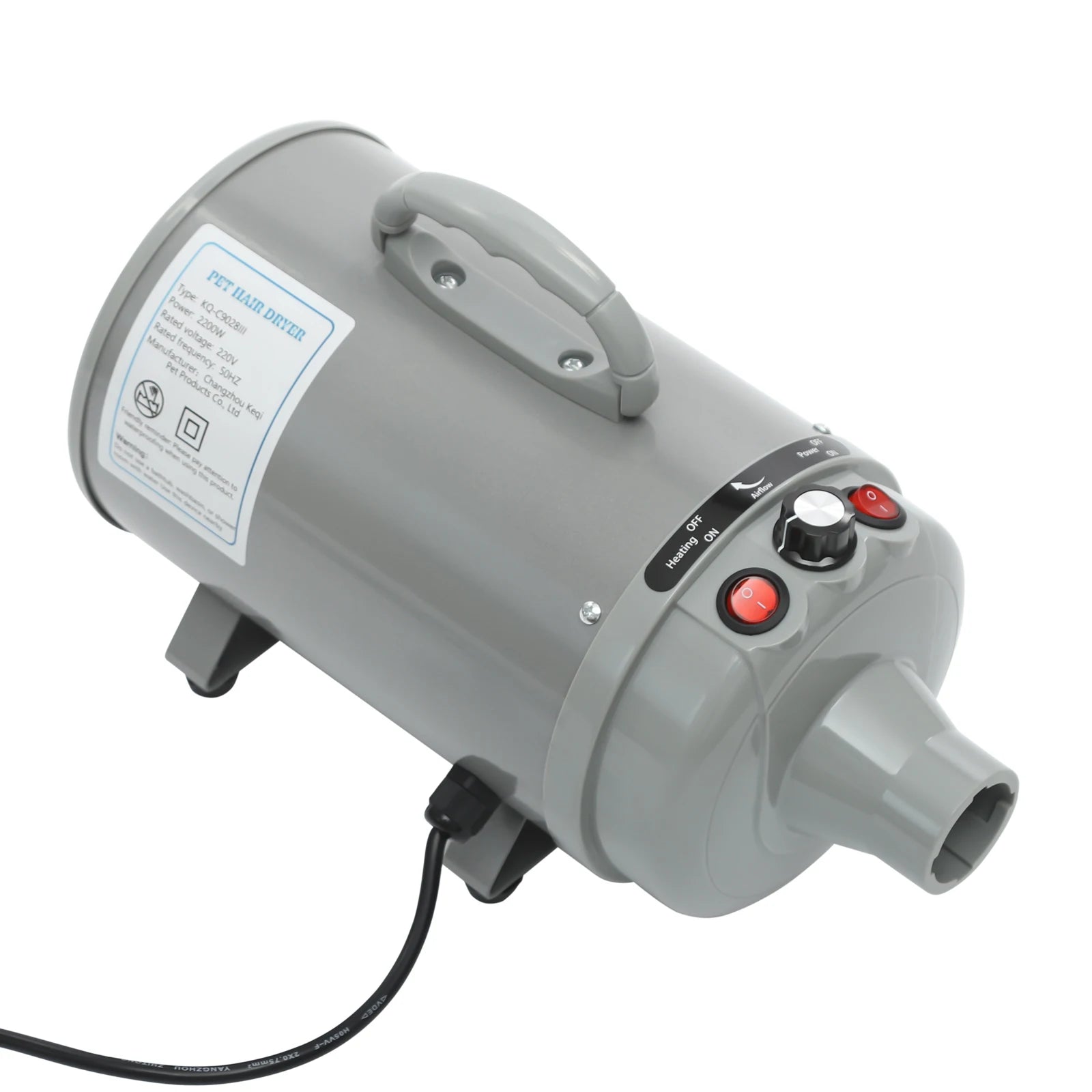 2200w High-Power Dog Blow Dryer Adjustable Wind Speed Cat Hair Dryer Professional Drier Pet Supplies for Pet Hair Grooming