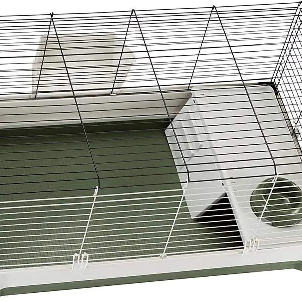 Krolik Green Rabbit Cage Deluxe | Rabbit Cage Includes All Accessories & Measures 39.4L x 23.6W x 19.7H & Includes All Accessori
