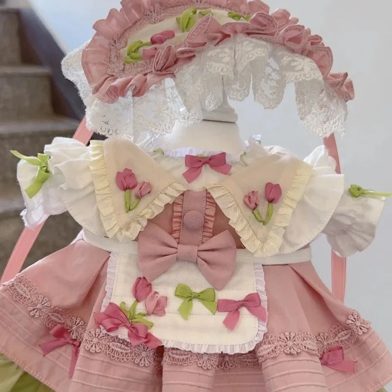 Dog Princess Spring and Summer Lightweight Cat Sweetheart Dress Rabbit Puffy Lolita Small Dog Teddy Kawaii Pet Clothes Outdoor