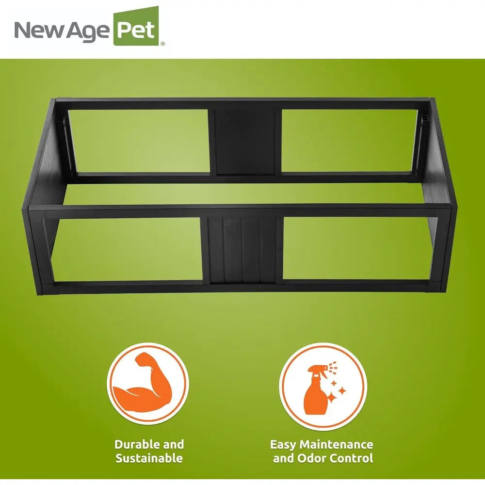 ECOFLEX Mojave Reptile Habitat Stacker in Large 48" Black for Lighting Support, Easy Clean, 10 Year Warranty