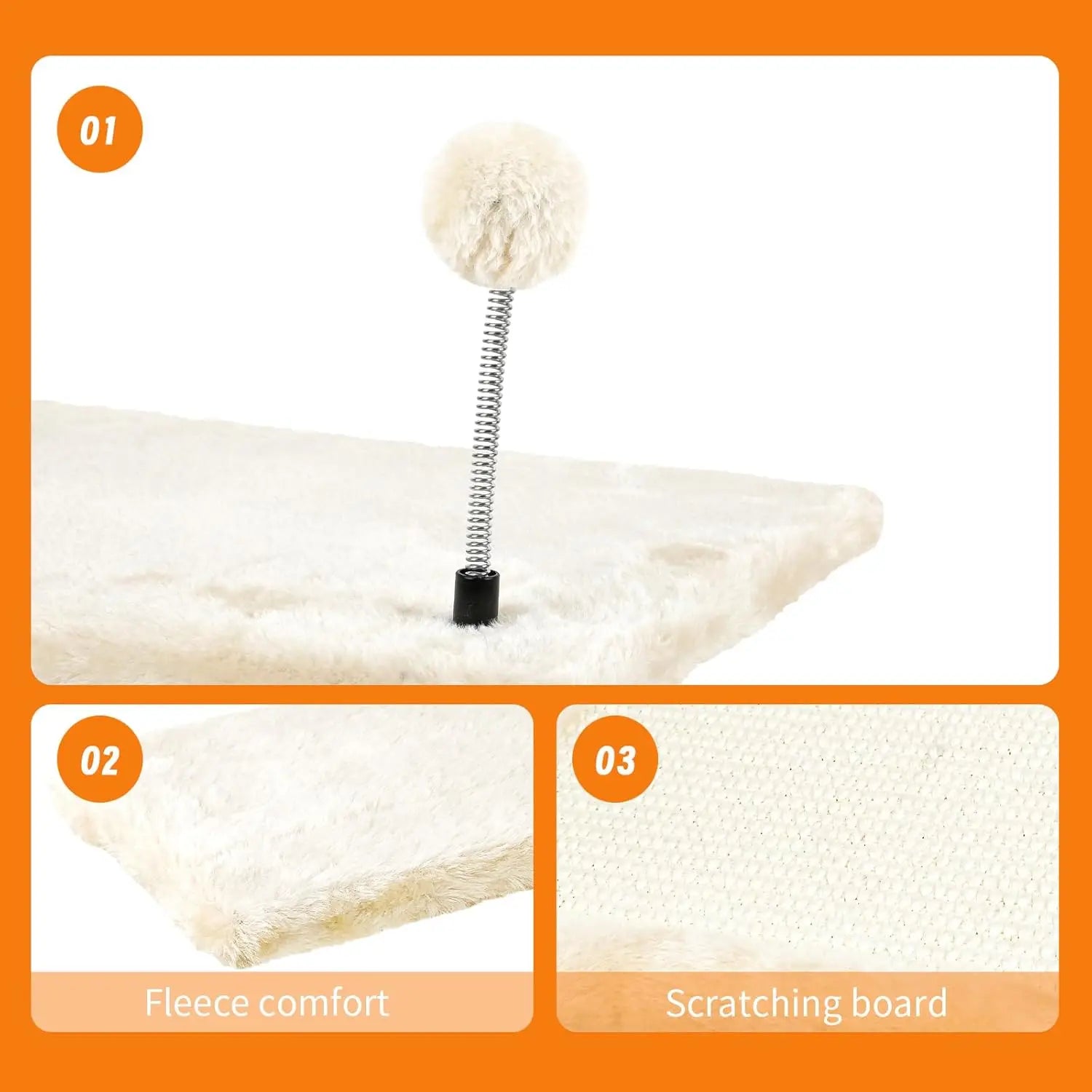 Wall-Mounted Cat Climber Set with Shelves, Perches, Bridge, Hammock & Scratching Board - 7 Pcs Wood Indoor Furniture for Kittens