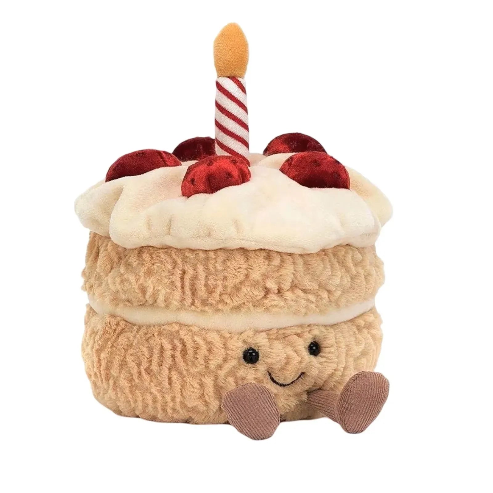For JellyCat  New York Restaurant Strawberry Cake Muffin Doll Cat And Dog Play Interactive Companion Toy Girl Pet Christmas Gift