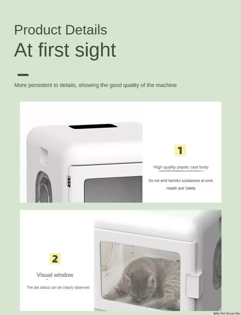 Household Pet Drying Box Pet Water Blower and Hair Dryer Box Pet Dry Room Cat and Dog Dryer Multifunctional Pet Hair Dryer