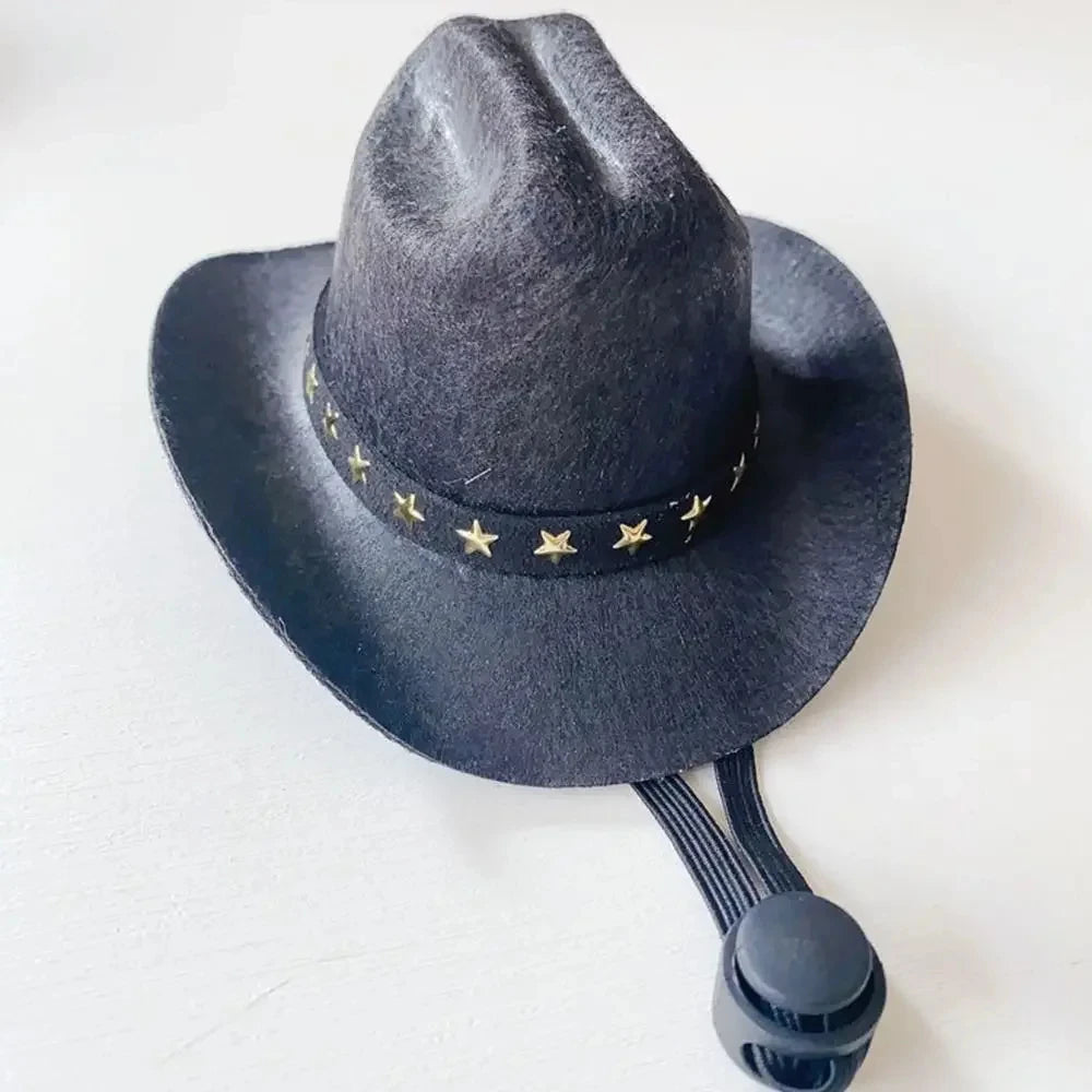One Piece Pet Cat Hat Star Cowboy Hat Pet Supplies Adjustable Cat Costume Top Hat Headwear Pet Hat Cat Hat Pet Sun Hat Cat