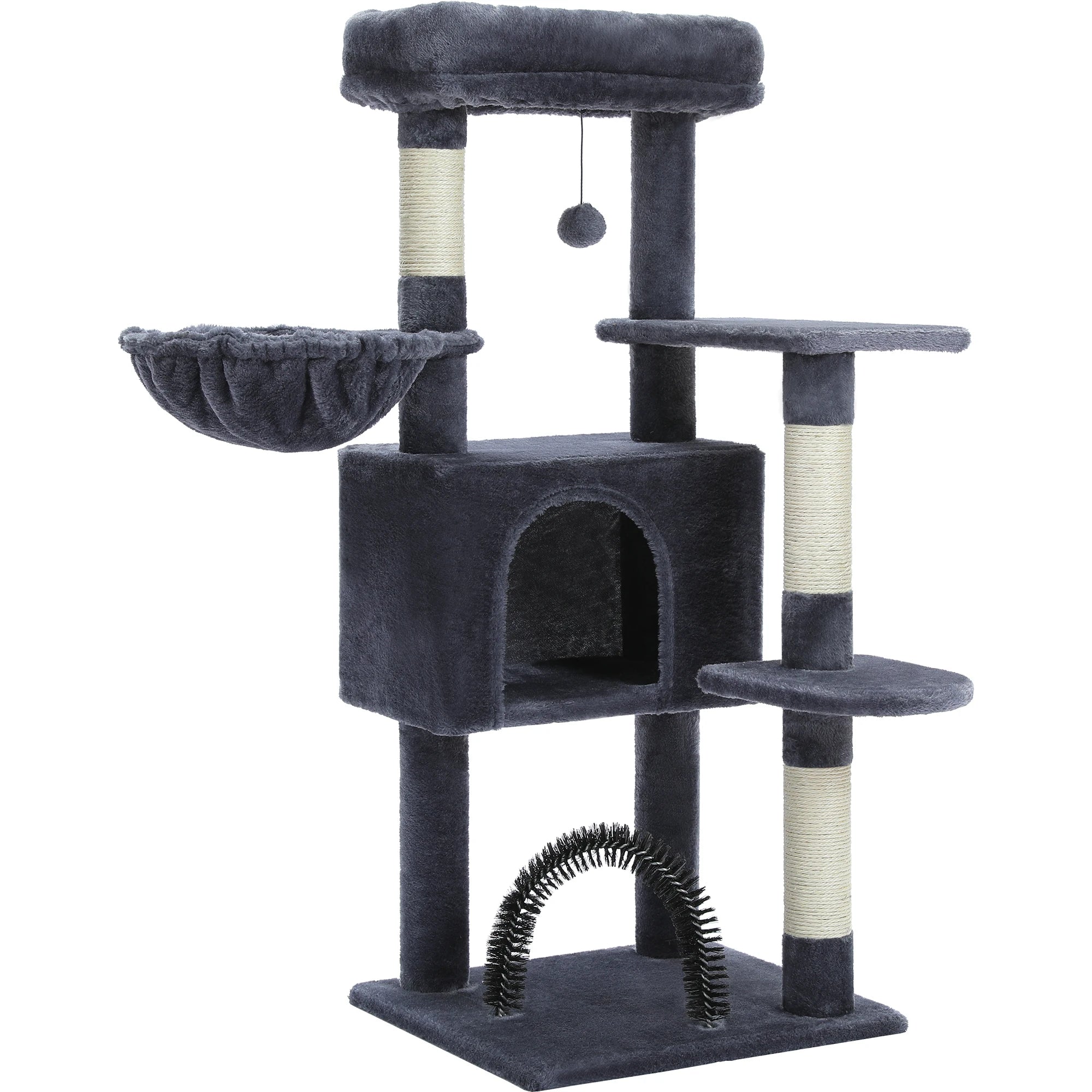 Cat Tree with Toy Cat Tower condo for Indoor Cats Cat House with Padded Plush Perch Cozy Hammock and Sisal Scratching Posts