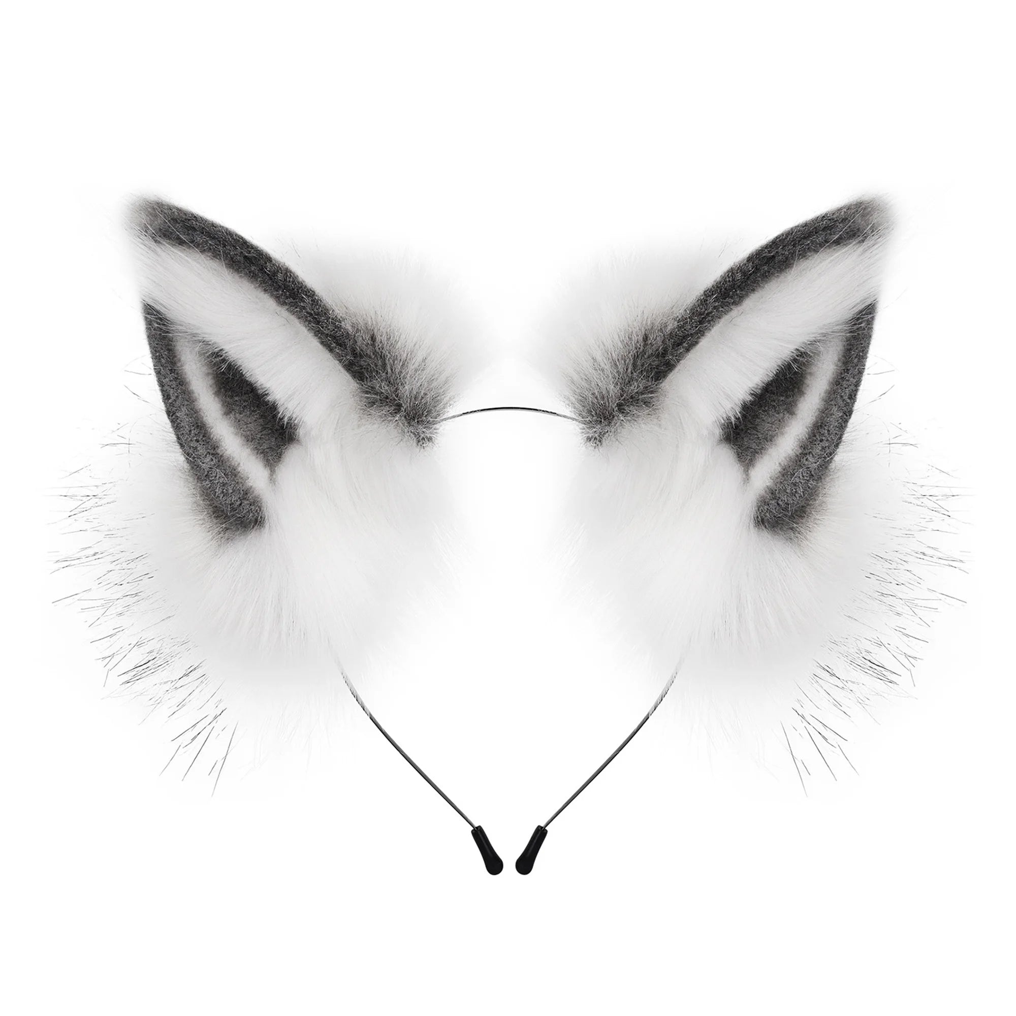 Black Cat Ears Headband Furry Animal Costume Hair Accessories for Halloween Party Cosplay Dress Up Fun