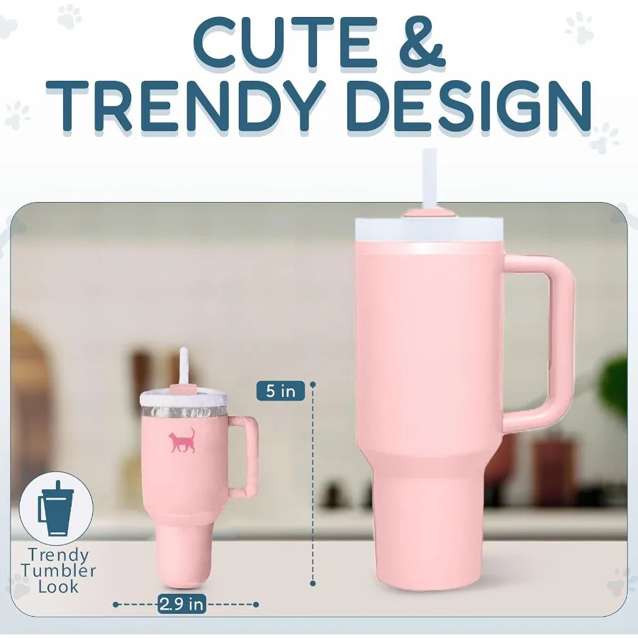 Kitty Cup Catnip Toy - Christmas and Birthday Cat Gt Toy with Catnip and Crinkle Fy Stocking Stuffer for Girl Indoor Kitten Pin