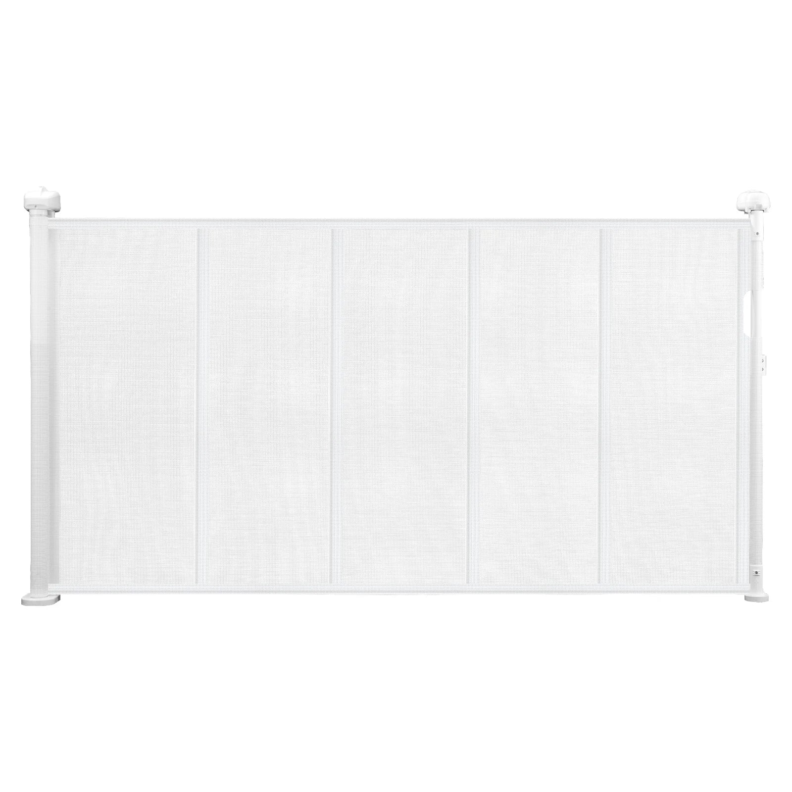 SucceBuy 55/71/110in Retractable Baby Gate 34in Tall Extends Wide Retractable Gate for Kids Pets Mesh Material Easy to Install