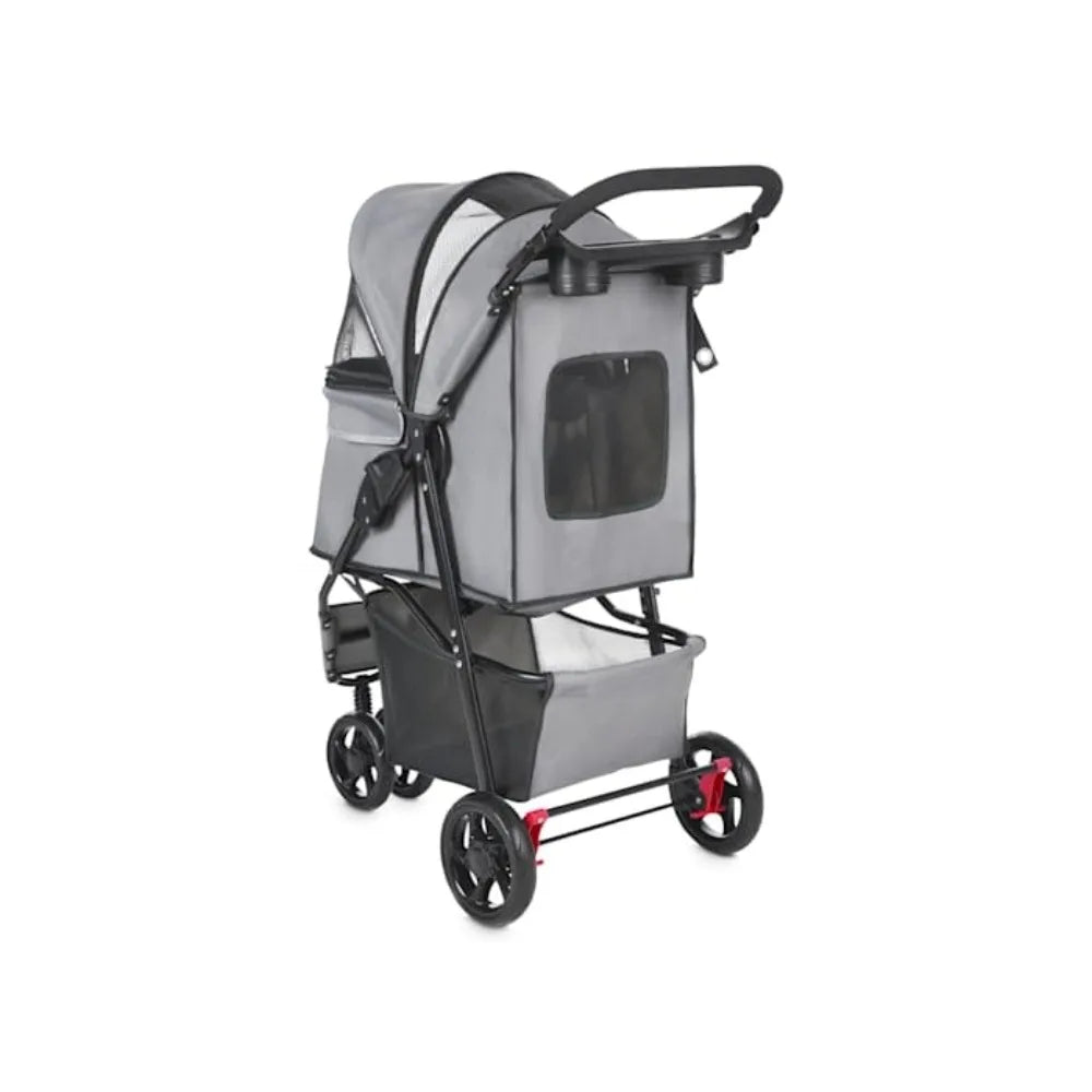 EveryYay Collapsible Pet Stroller 33'' L X 18'' W X 38'' H Grey