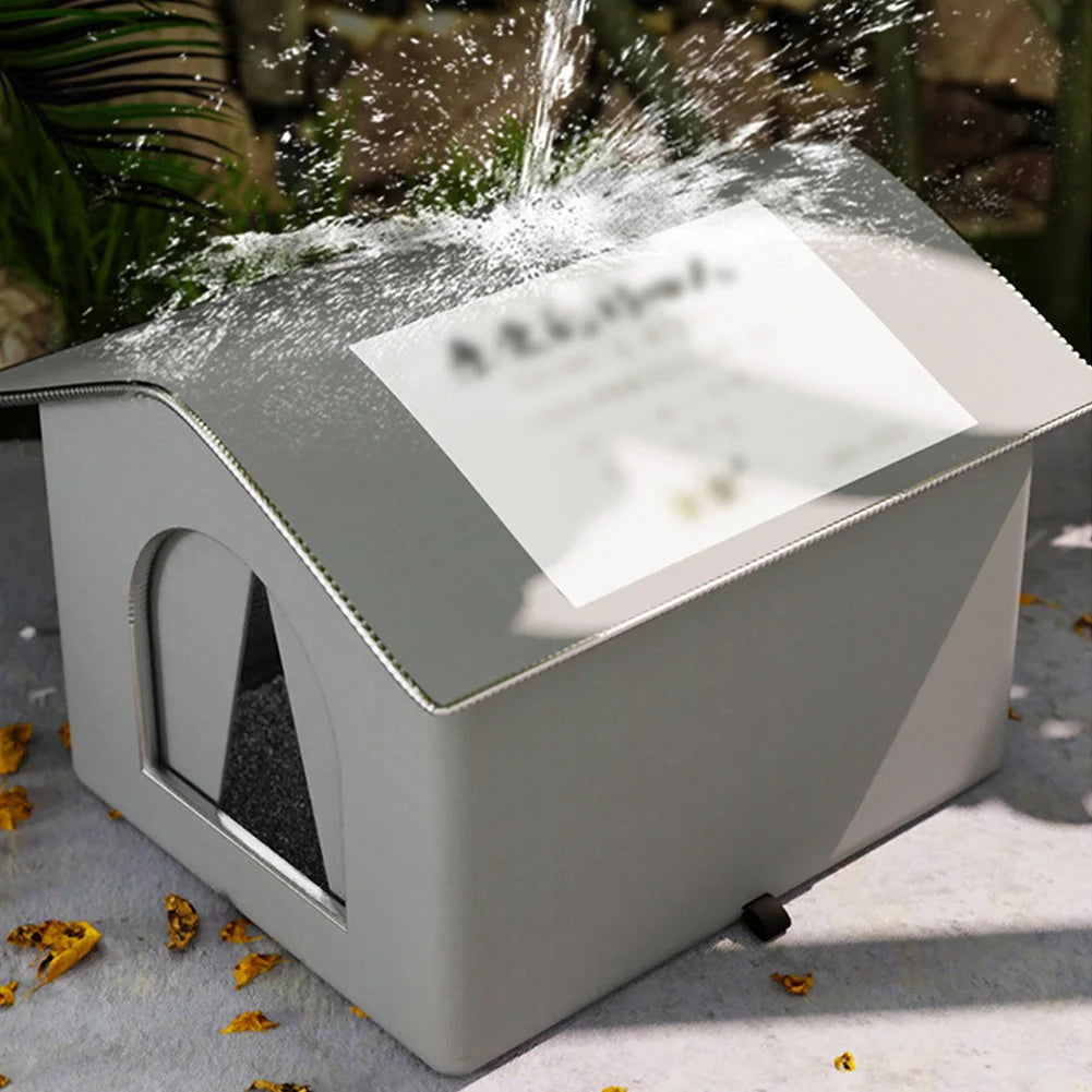 Stray Cat's House Waterproof Outdoor Feral Cats House Enclosed Pet Tent Cold Resistant Pet House Winter Warm for Winter Tent Bed
