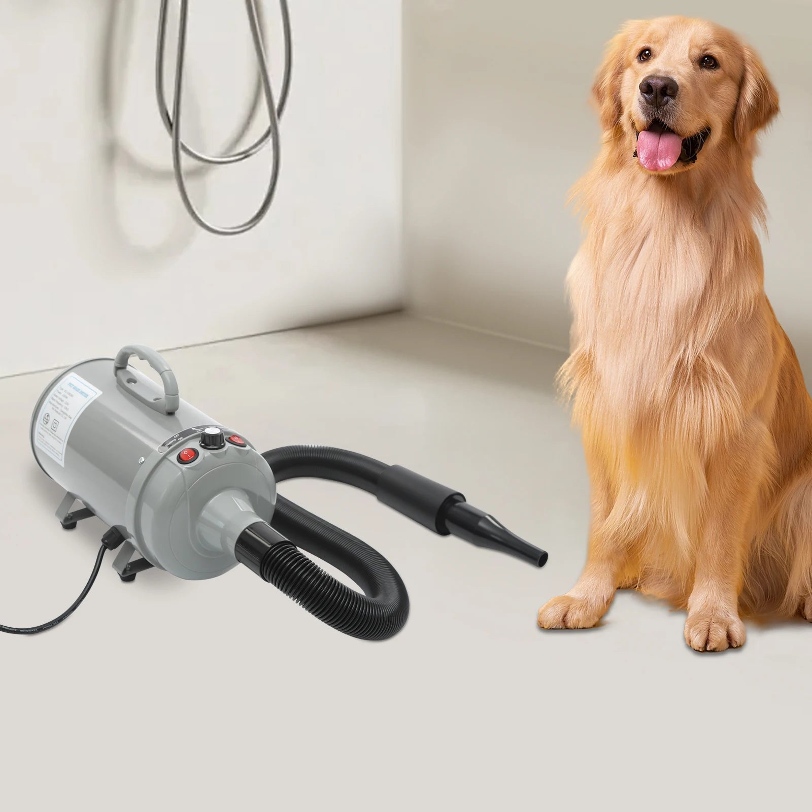 2200w High-Power Dog Blow Dryer Adjustable Wind Speed Cat Hair Dryer Professional Drier Pet Supplies for Pet Hair Grooming