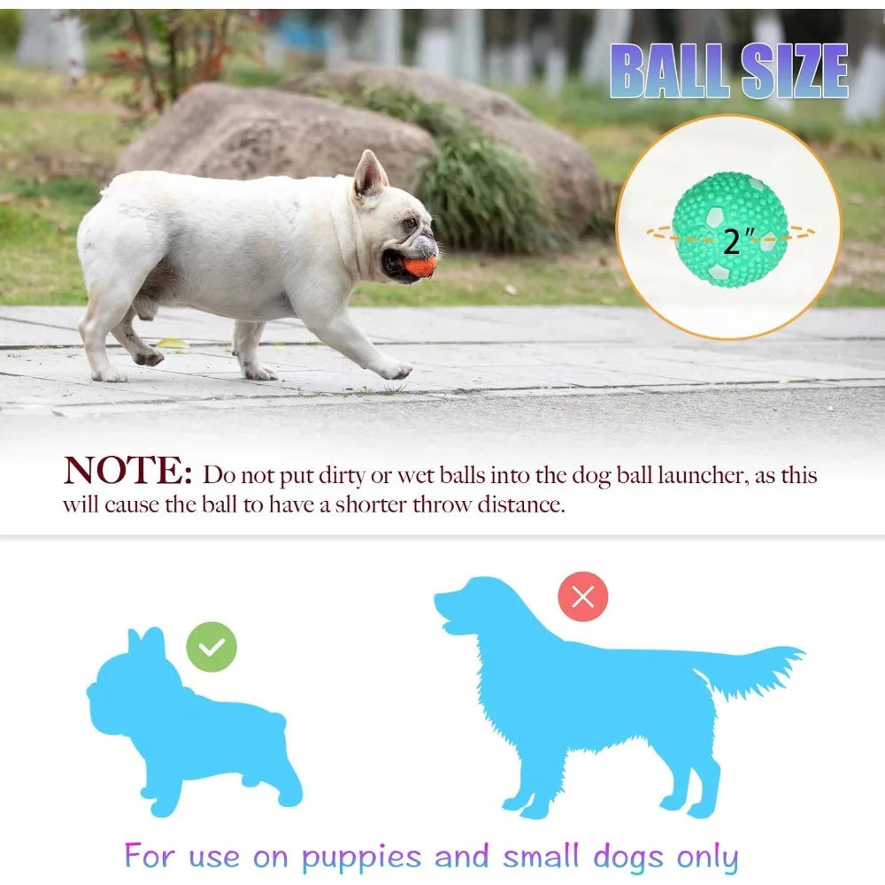 Automatic Dog Ball Launcher - Interactive Self-Playing Fetch Toy for Small Dogs with 3 Adjustable Throw Distances