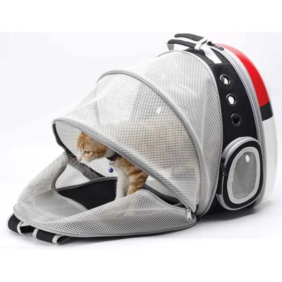 Expandable Cat Carrier Backpack, Backpack for Cats Kitten Small Puppy, Airline Approved Cat Bubble Backpack, Space Capsule Astro