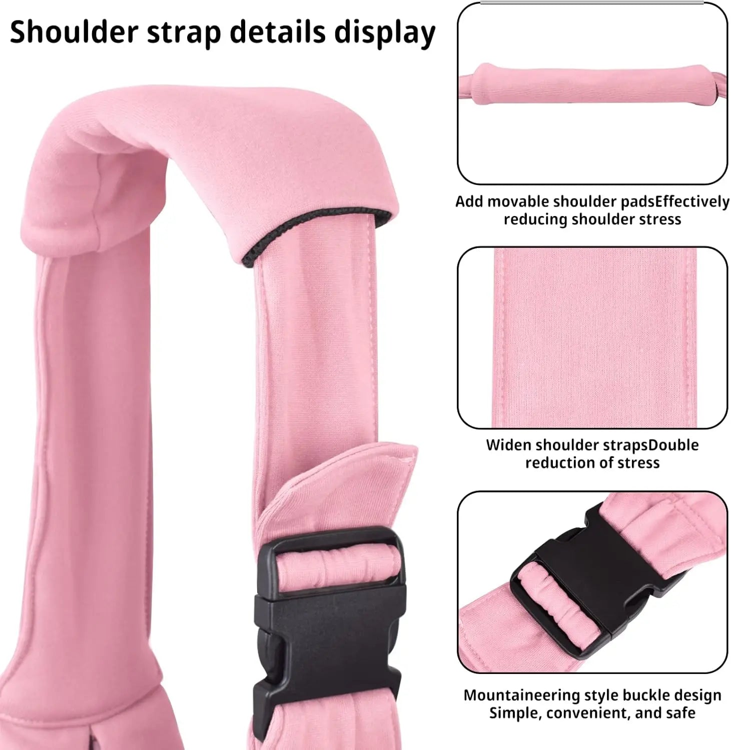 Dog Cat Sling Carrier - Reversible Hands-Free Pet Papoose Bag - Soft Tote for Small Dogs Cats (Pink, Adjustable Strap)