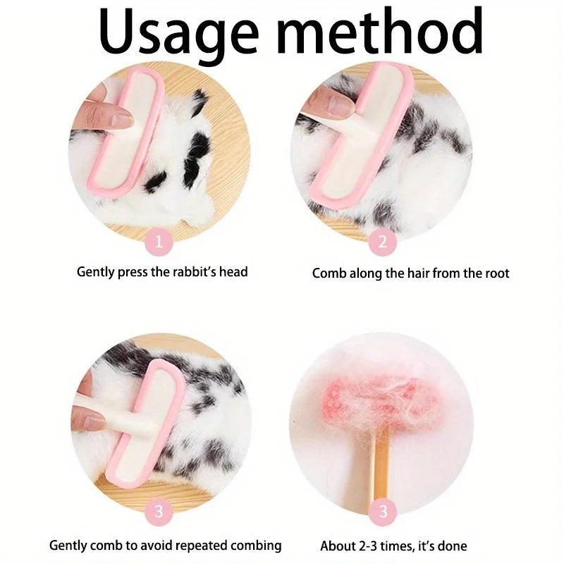 1Pc Detachable Rabbit Massage Hair Removal Comb For Rabbit,Chinchilla,Cat And Groundhog,Hair Grooming Supplies Pet Brush