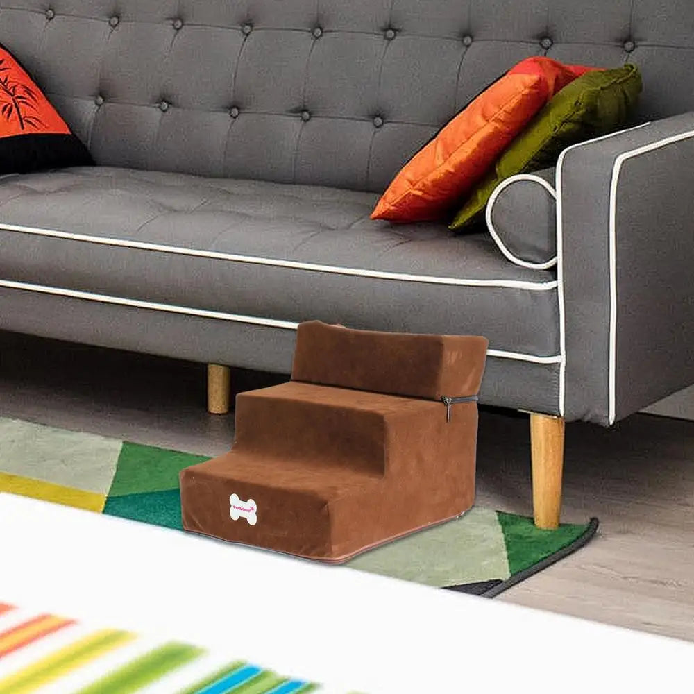 Small Dog Stairs Pet 3 Steps Stairs 30cm Height for Small Dog Cat Ramp Ladder Antislip Removable Dogs Bed Stairs Pet Supplies