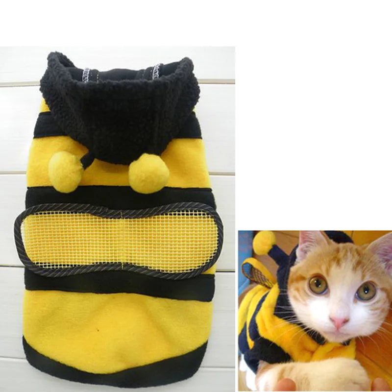 Cat Dog Clothing Cute Bumble Bee Dress Up Costume Apparel Coat Clothes Pet Supplies Best Price