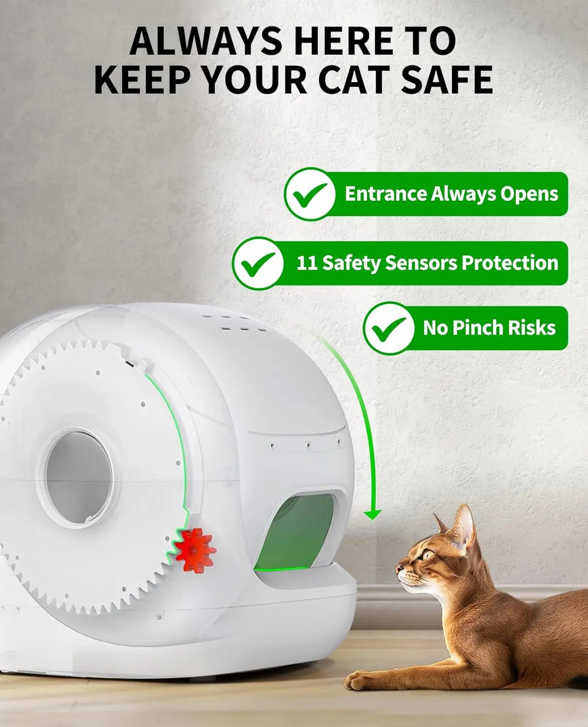PuraMax 2 Automatic Self-Cleaning Cat Litter Box, App Control Automatic Litter Box with Safety Sensors, Odor Free &, Customized