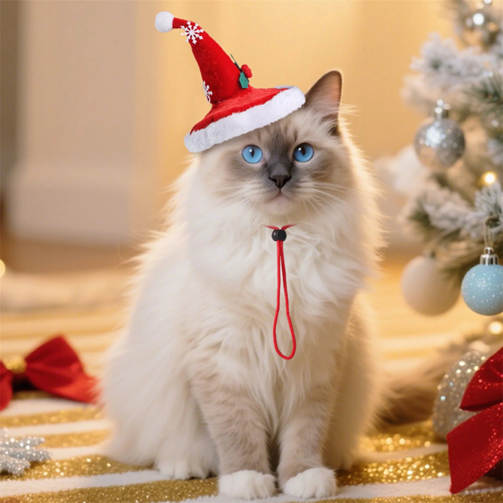 Christmas Dog Costume Santa Claus Outfit with Hat and Scarf Festive Pet Apparel for Holiday Party Dress-up and Photoshoot