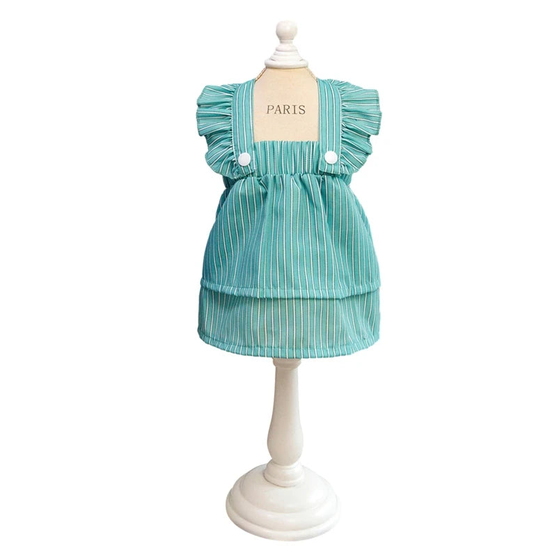 Pet Dog Dress Striped Pattern Cat Princess Dresses Chihuahua Yorkie Sweet Sleeveless Skirts Puppy Costume Pet Clothing