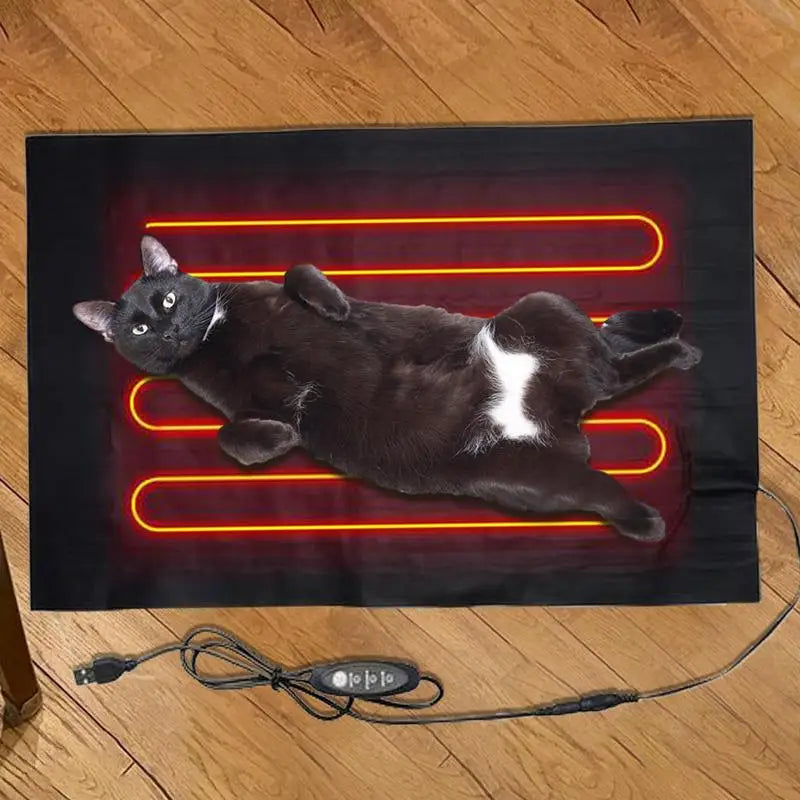 Pet Reptile Heating Pad Temperature Adjustment Dog Heating And Warming Cloth USB Folding Pets Heated Sheet For Winter