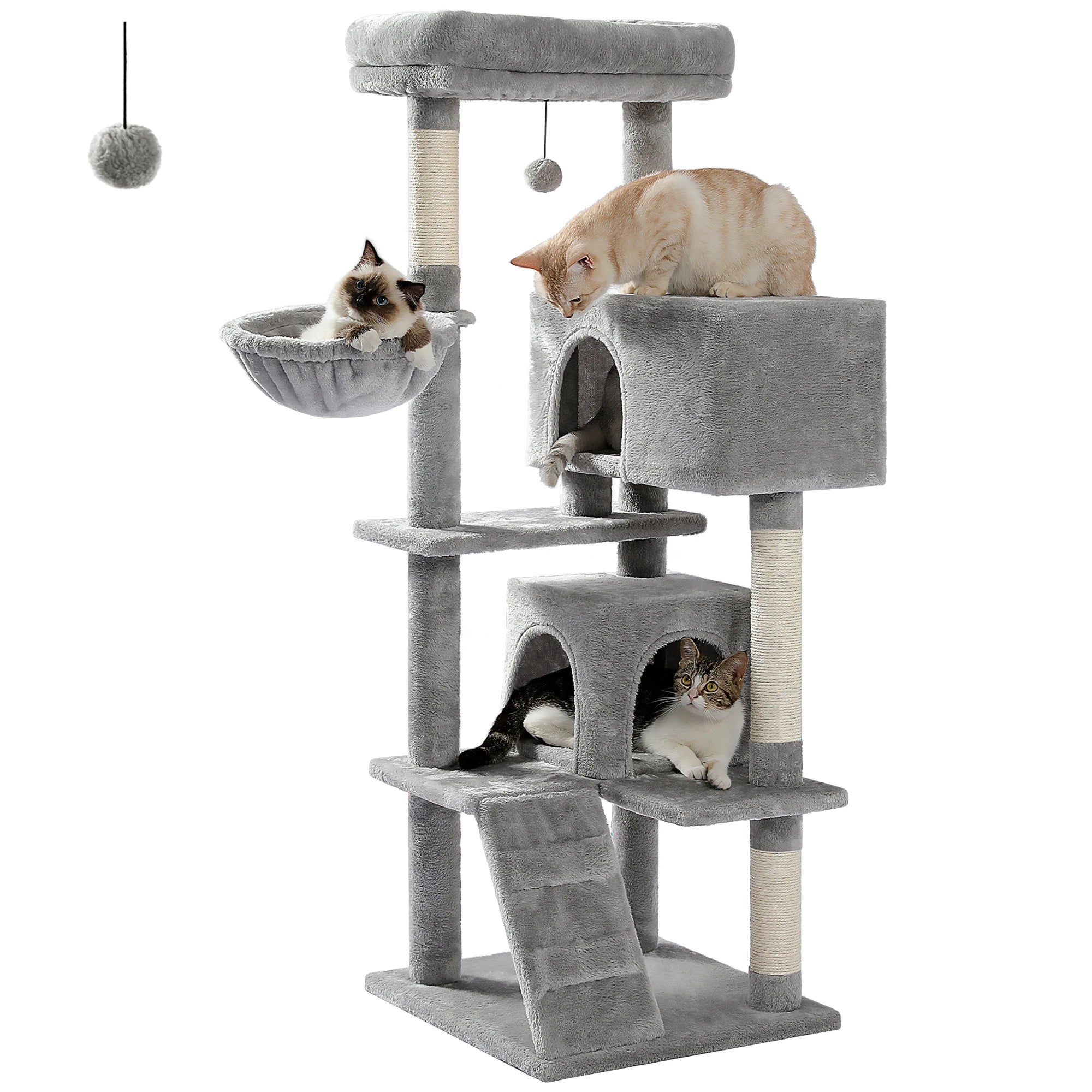 Cat Tree with Toy Cat Tower condo for Indoor Cats Cat House with Padded Plush Perch Cozy Hammock and Sisal Scratching Posts