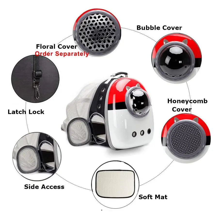 Expandable Cat Carrier Backpack, Backpack for Cats Kitten Small Puppy, Airline Approved Cat Bubble Backpack, Space Capsule Astro