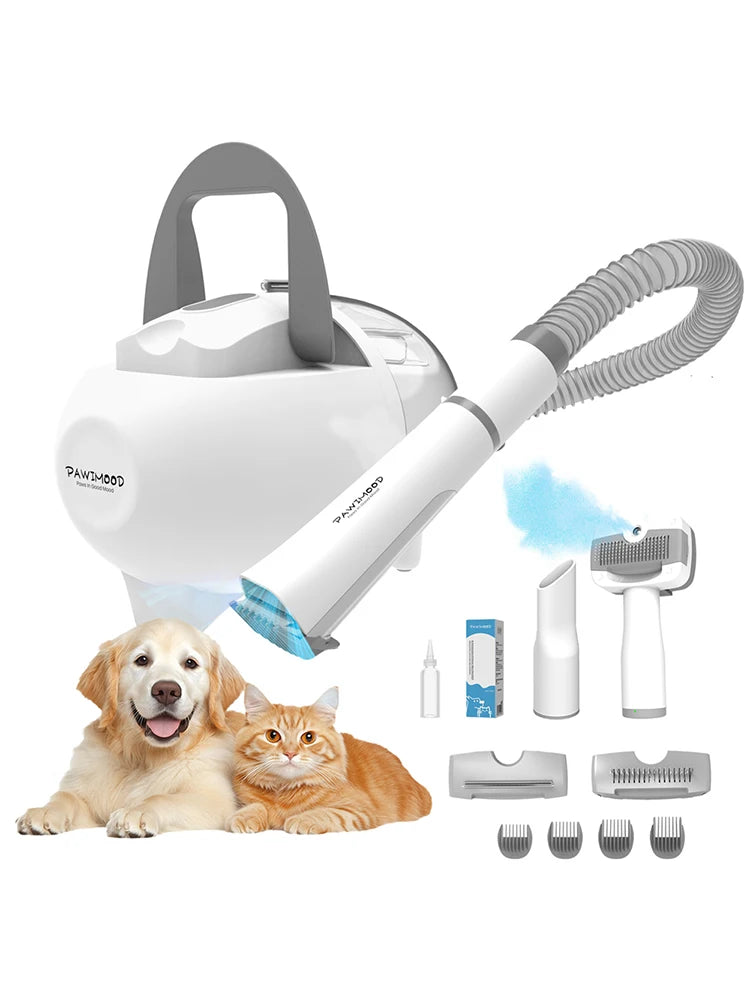 5 in 1 Dog Cat Pet Grooming Vacuum Brush 13000pa 2L Dust Cup Shedding Pet Hair Home Cleaning Kit Strong Suction