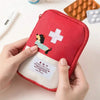 1Pc Cartoon Dachshund Print Compact Travel Medicine Organizer Family Medicine Bag Portable First Aid Kit for Home Business Trips