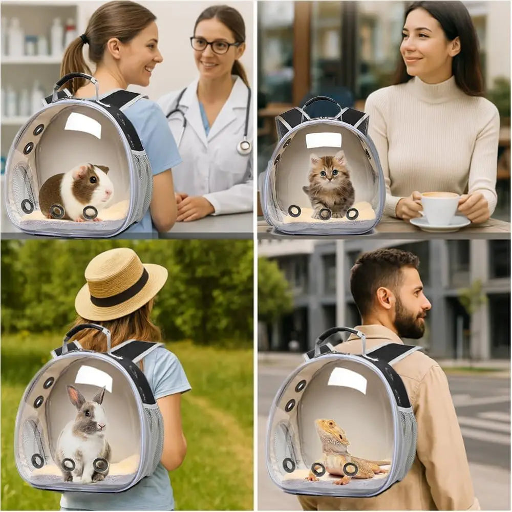 Bunny Carrier, Guinea Pig Carrier,Small Animal Carrier Backpack for Rabbit,Bearded Dragon, Lizard,Hamster,Kitten. Breathable Pet