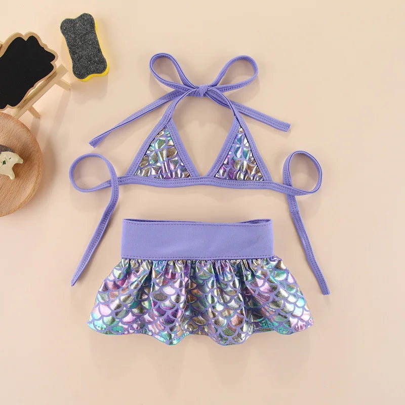 Fashion Dress Set for Small Dogs,Mermaid Dog Clothes,Girls Bikini Swimsuit for Small Dogs,Yorkshire Terrier,Puppy Skirt,Summer