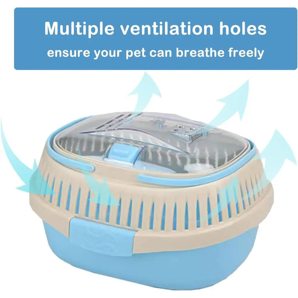 Hamster Carrier Guinea Pig Carrier 13 X 11 X 8 In Portable Hamster Travel Cage with Ventilation Holes Outdoor Small Animal Carri