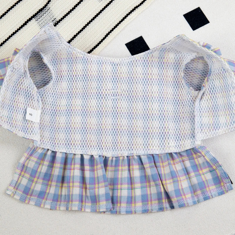 Dog Dress Summer Pet Clothes For Dogs Skirt Plaid Princess Dog Dresses Yorkie Clothes For Dogs Skirts Pet Cat Dress