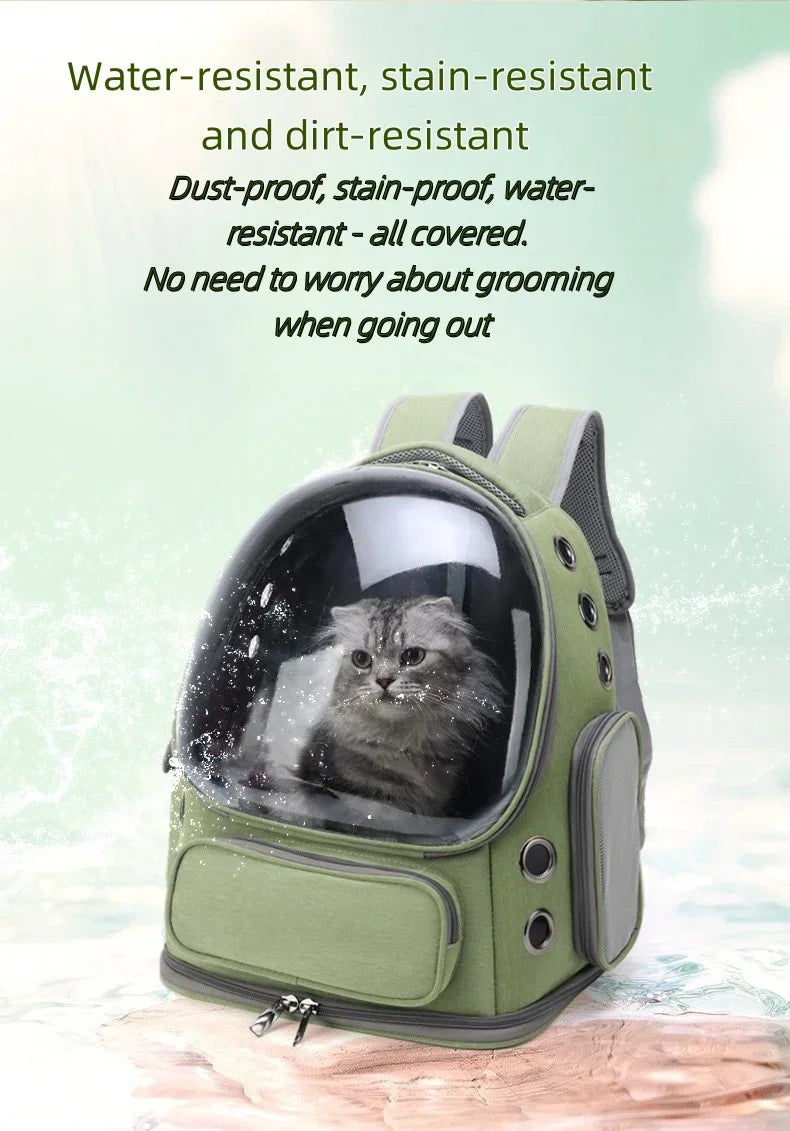 Transparent Pet Carrier Backpack Ideal Cat Accessories Outdoor Pet Shoulder Bag Breathable Pet Supplies With Ample Ventilation