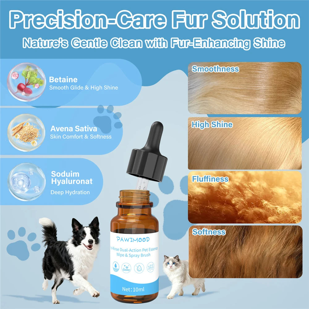 PAWIMOOD 3 in 1 Pet Steam Brush for Dogs Cats Spray Hair Removal Comb Self Cleaning 3 Swap Heads Grooming Dematting Deshedding