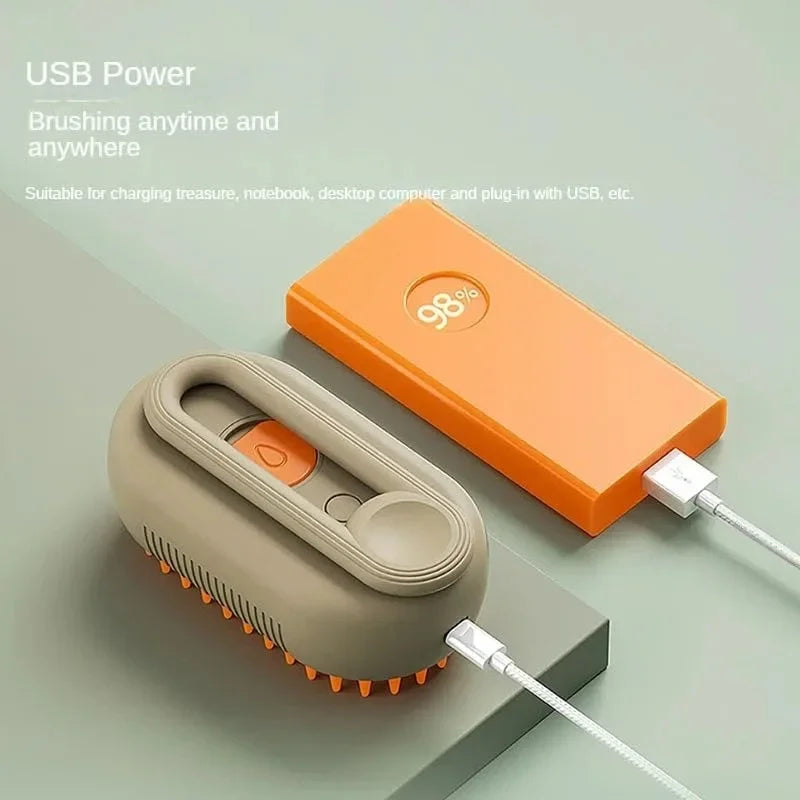 Pet Steam Brush Cat Dog Cleaning Steamy Spray Massage Beauty Comb 3 in 1 Hair Removal Grooming Supplies Pets Accessories