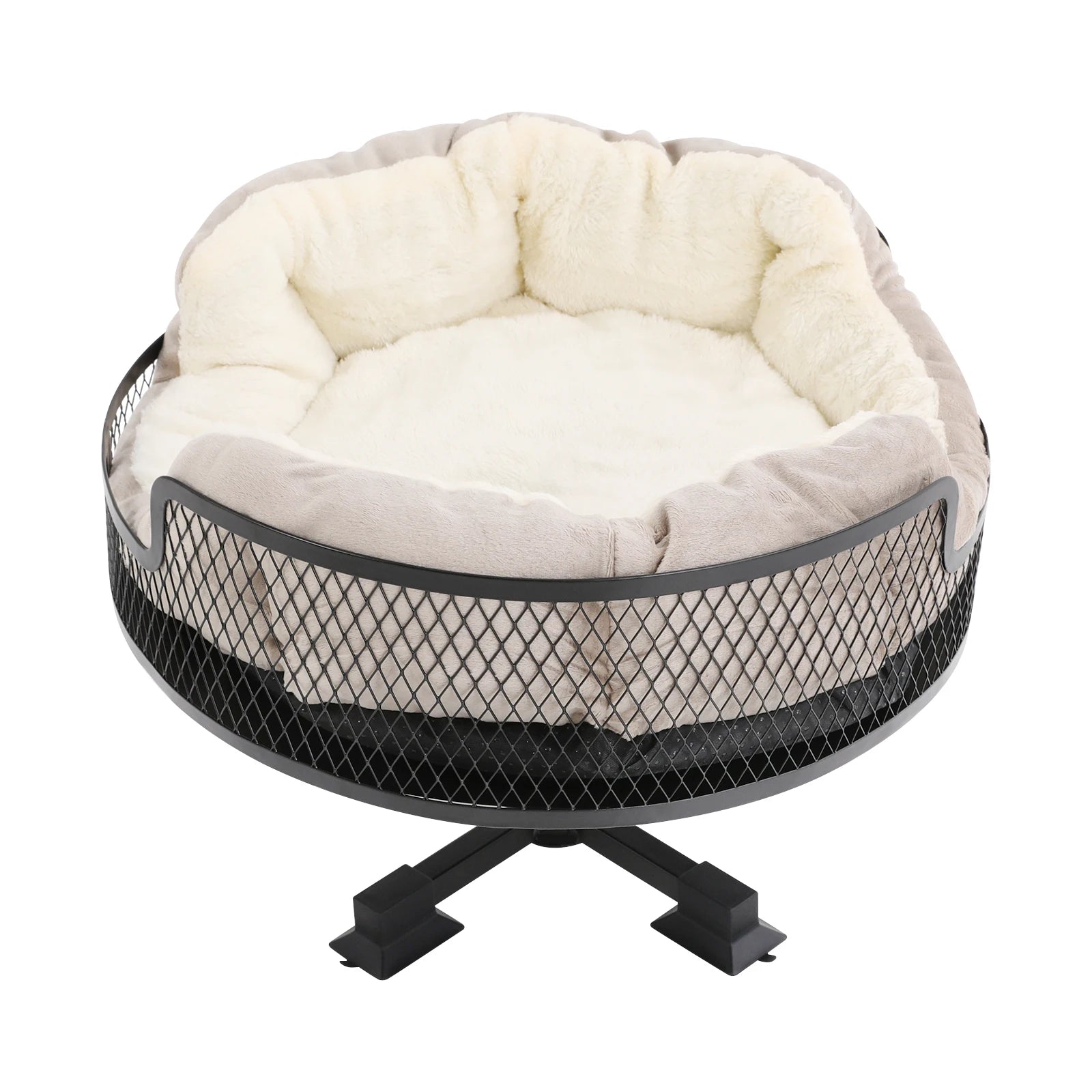 Portable Stainless Steel Elevated Cat Desk Bed 22.05 Lbs Weight Capacity Or Small Cats And Dogs