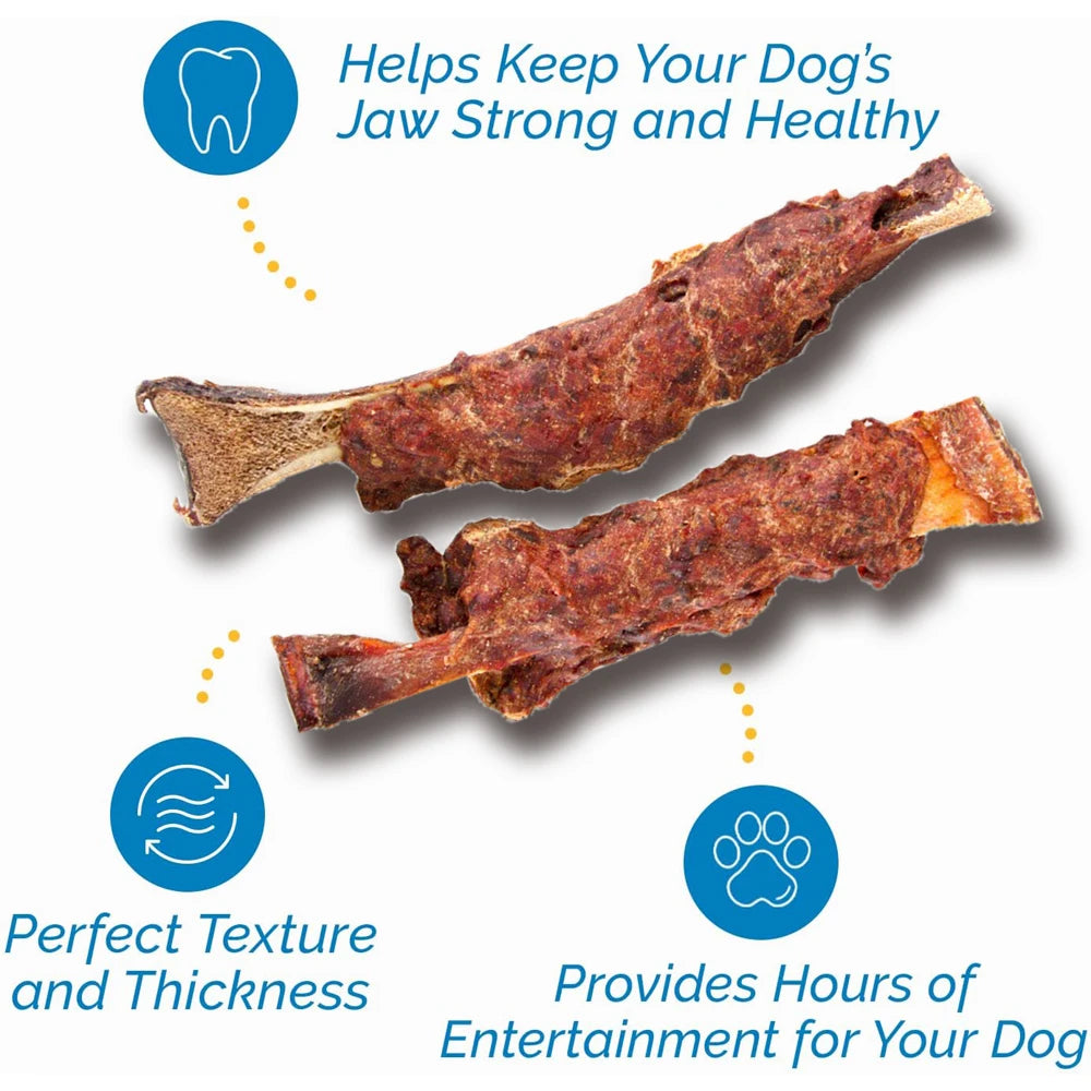 All Natural Beef Rib Dog Treats for Small, Medium, & Large Dog - Dog Chews Long Lasting without Artificial Additives