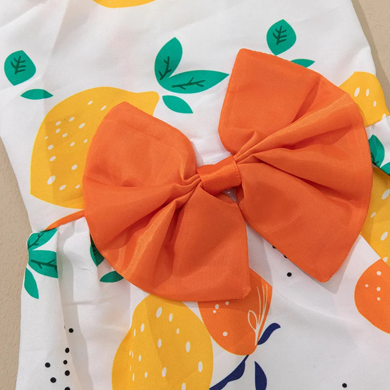 Fashion Cat Puppy Dresses with Bow for Small Dogs Cats Sphynx Chihuahua Fruit Flower Print Pet Clothes ropa para gatos sukienki