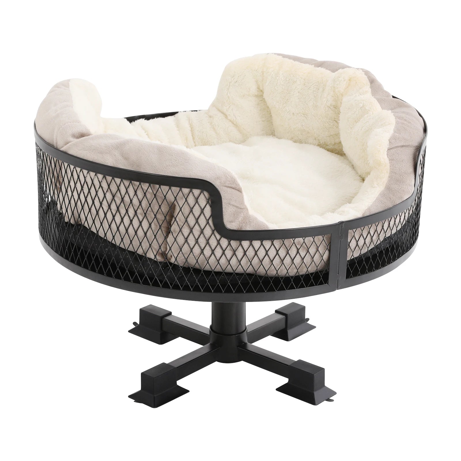 Portable Stainless Steel Elevated Cat Desk Bed 22.05 Lbs Weight Capacity Or Small Cats And Dogs