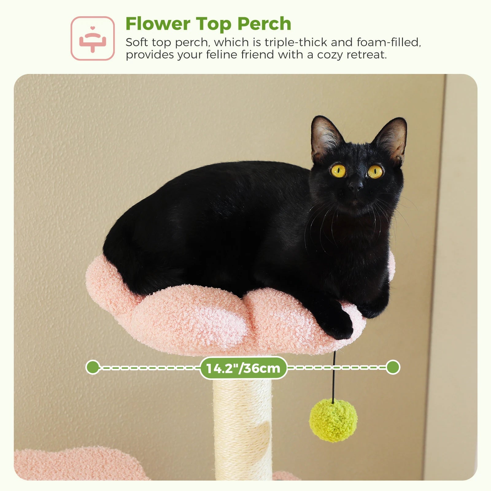Multi-Level Cat Tree for Indoor Large Cat Tower with 2 Spacious Condos Scratching Posts Scratching Pad Cat Accessories Cat Toys