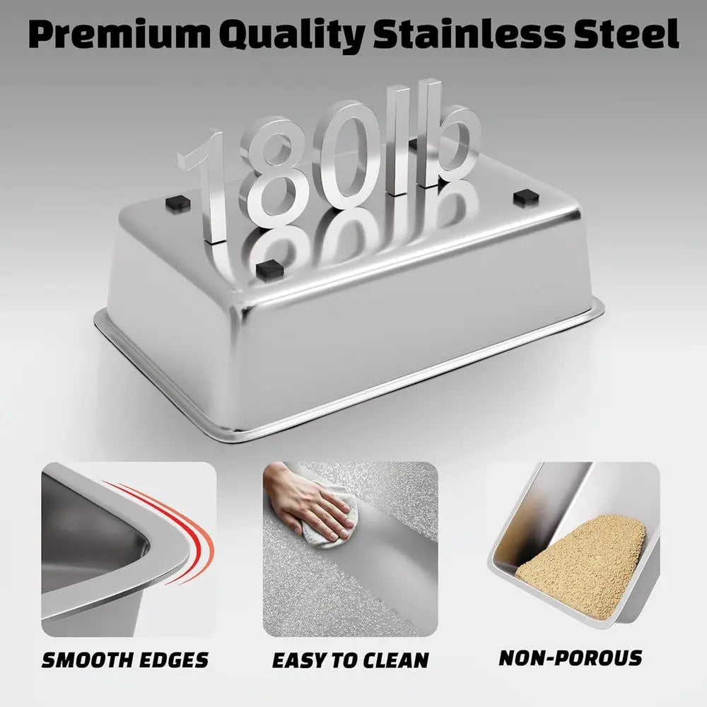 Extra Large Grey Enclosed Cat Litter Box for Pine Pellets and Clay, Odor-Free, Easy Maintenance, Leak-Proof Sifting Design