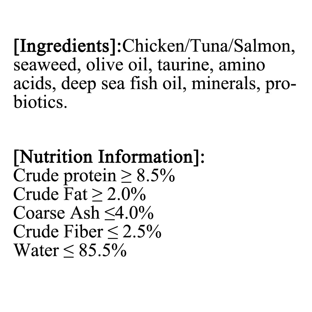 Cat Treats, Lickable, Squeezable Creamy Puree Cat Treat, 0.5 Ounces Each Tube, Chicken Flavor.