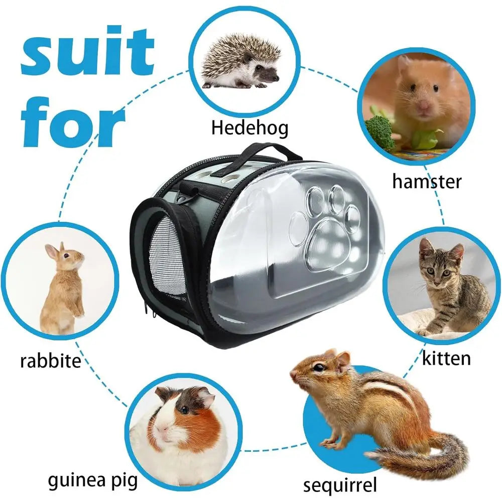 Carrier Bag for Guinea Pig,Portable Small Animal Carriers Pouch,Outgoing Rabbit Travel Carrying Case with 10PCS Disposable Under