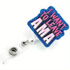 "I Want to Leave AMA" Badge Reel. Retractable ID clip for nurses, office workers & teachers.