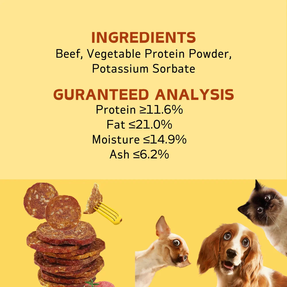 7.05oz/14.11oz(200g/400g) Dog Steak Treat, All Natural Ingredients, Natural Dog Treats, Healthy, Easily Digestible