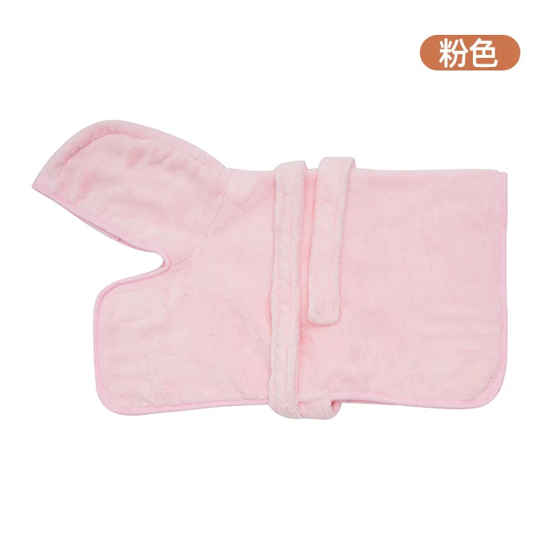 Quick Drying Soft Pet Bath Towel Robe Absorbent Soft Pet Bathrobe Dog Bath Towel for Small Medium Dogs and Cats